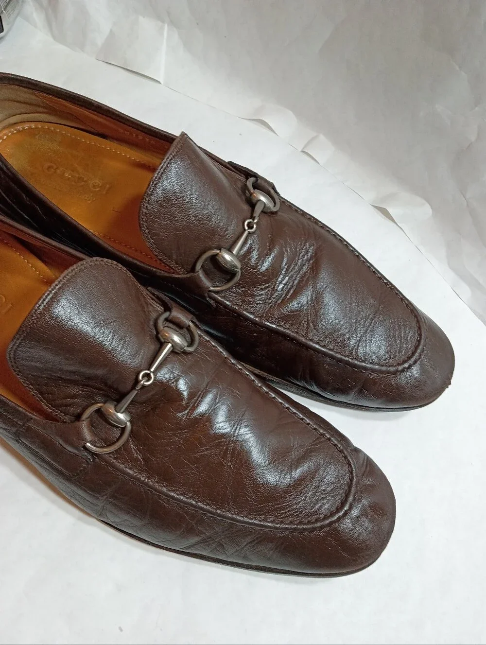 Mens Horsebit Gucci leather shoes Brown  Size UK 10 Us 10.5